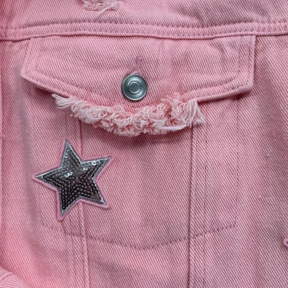 Unbranded Women's Pink and Silver Gilet